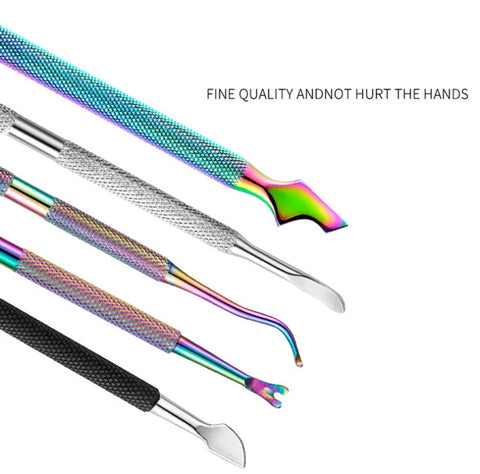 FABIYAN Stainless Steel Dead Skin Shear Steel Push Nail Art Tool Set, Specification: Set 3, Set 1, Set 2, Set 3, 3 Sets-Set 4, Set 5, Set 6, Set 7, Set 8, Set 9, Set 10, Set 11, Set 12, Set 13, Set 14, Set 15, Set 16