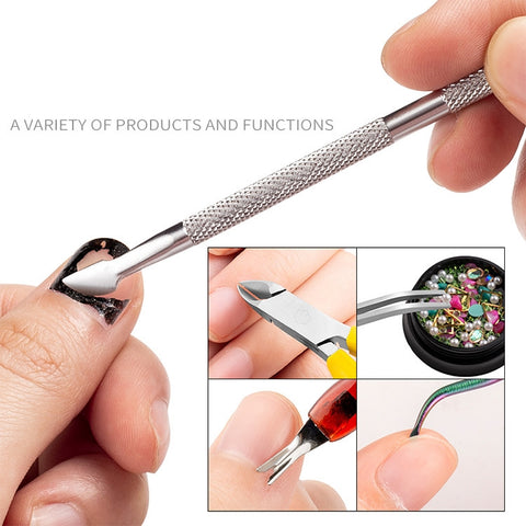 FABIYAN Stainless Steel Dead Skin Shear Steel Push Nail Art Tool Set, Specification: Set 3, Set 1, Set 2, Set 3, 3 Sets-Set 4, Set 5, Set 6, Set 7, Set 8, Set 9, Set 10, Set 11, Set 12, Set 13, Set 14, Set 15, Set 16