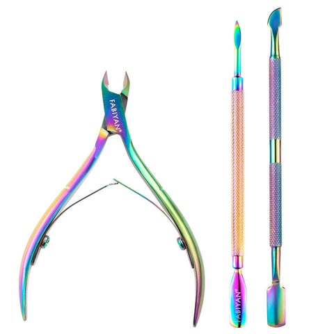 FABIYAN Stainless Steel Dead Skin Shear Steel Push Nail Art Tool Set, Specification: Set 3, Set 1, Set 2, Set 3, 3 Sets-Set 4, Set 5, Set 6, Set 7, Set 8, Set 9, Set 10, Set 11, Set 12, Set 13, Set 14, Set 15, Set 16