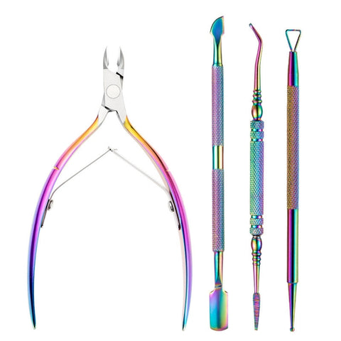 FABIYAN Stainless Steel Dead Skin Shear Steel Push Nail Art Tool Set, Specification: Set 3, Set 1, Set 2, Set 3, 3 Sets-Set 4, Set 5, Set 6, Set 7, Set 8, Set 9, Set 10, Set 11, Set 12, Set 13, Set 14, Set 15, Set 16