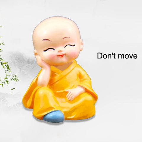In Car Cute Four Little Monks Ornaments Car Interior Decorations Specification：, Not Swing, Crystal Base Not Swing