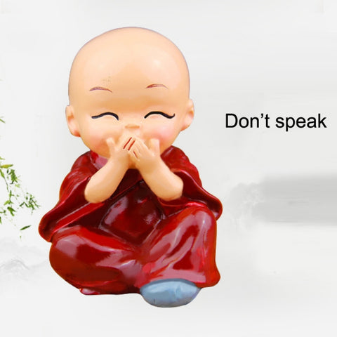 In Car Cute Four Little Monks Ornaments Car Interior Decorations Specification：, Not Swing, Crystal Base Not Swing