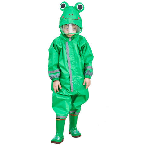 Children One-Piece Raincoat Boys And Girls Lightweight Hooded Poncho, S, M, L