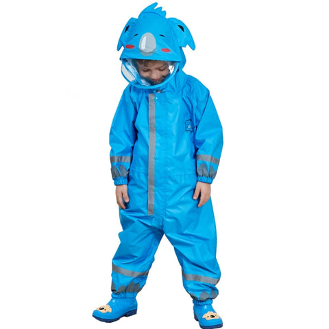 Children One-Piece Raincoat Boys And Girls Lightweight Hooded Poncho, S, M, L