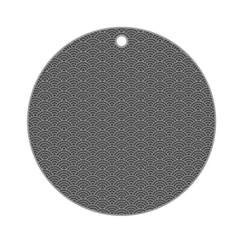 Geometry Kitchen Silicone Pot Holder Heat Insulation Pad Round(Black), Square(Gray), Round(Gray), Square(Black), Round(Black)