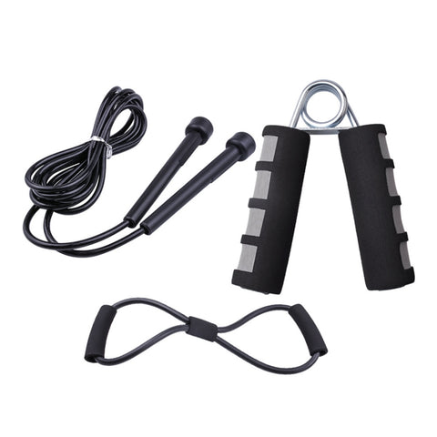 3 In 1 Portable Fitness Exercise Skipping Grip Set, 3 In 1