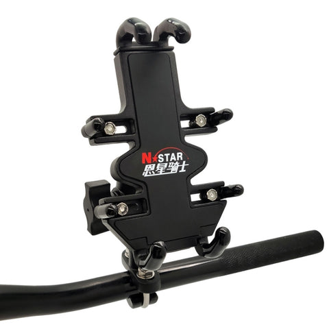 N-STAR NJN002 Motorcycle Metal Aluminum Alloy Universal Anti-Theft Mobile Phone Bracket, NJN002(T-shaped Ball Head Installation), NJN002(Inclined Ball Head Installation)