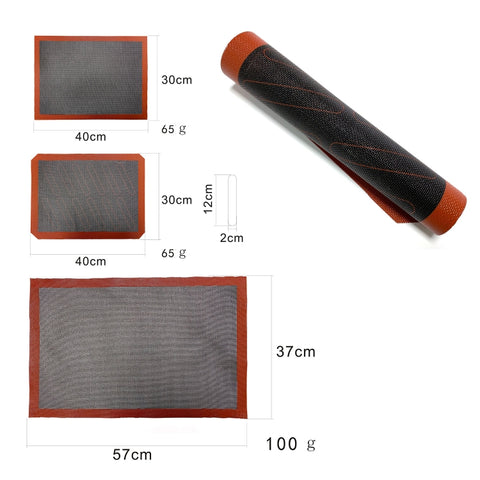 Hollow Non-Stick High Temperature Baking Mat Breathable Glass Fiber Baking Pan Mat, 40x30cm Straight Angle, 12 Lap 40x30cm Cut Angle, 18 Lap 40x30cm Straight Angle, 57x37cm Straight Angle