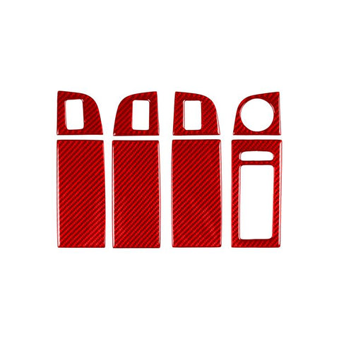 For 2017-2021 Skoda Octavia Right-Hand Drive 8pcs /Set Window Switch Panel Sticker, Right-Hand Drive