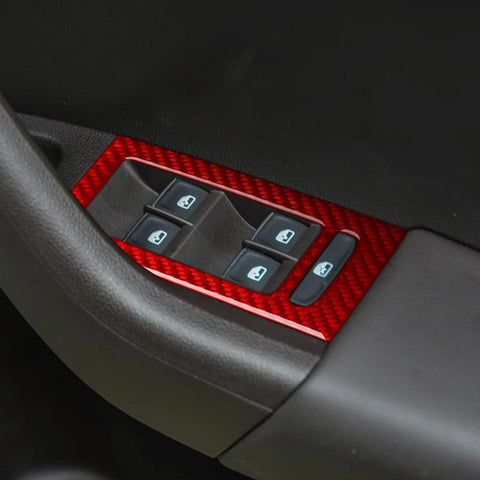 For 2017-2021 Skoda Octavia Right-Hand Drive 8pcs /Set Window Switch Panel Sticker, Right-Hand Drive