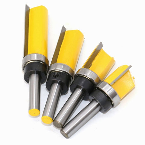 8MM Shank Copy Type Trimming Knife Straight Edge Engraving Machine Milling Cutter, 8x3/4x20mm, 8x3/4x25mm, 8x3/4x38mm, 8x3/4x50mm, 4PCS/Set