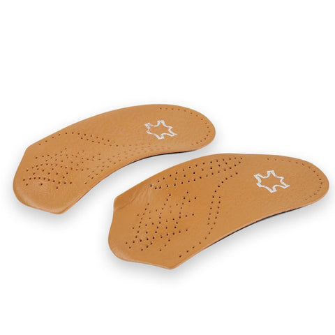Cow Leather Arch Half Insole Flat Arch Support O-Leg Corrective Insole,Size: 35/36, 35/36, 37/38, 39/40, 41/42, 43/44, 45/46