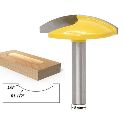 8-Handle Thin Flat-Bottomed Cutter Woodworking Milling Cutter, 8-Handle