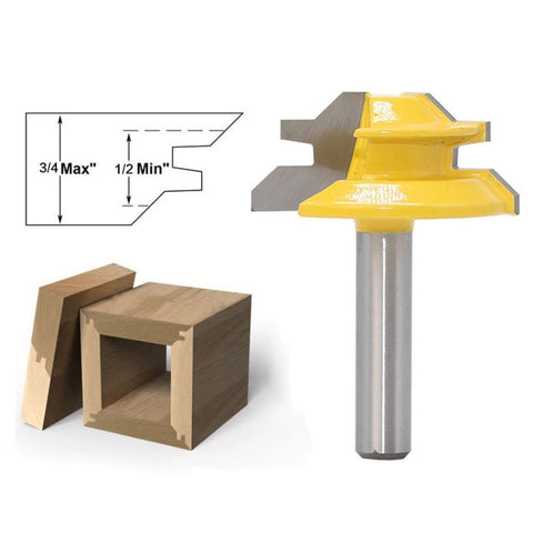 8 Handles 45 Degree Tenon Cutter 8x1-1/2 Tenon And Tenon Woodworking Milling Cutter, 8 Handles 45 Degree
