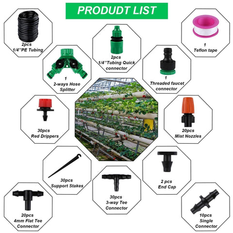 149 In 1 30m Adjustable Dripper DIY Automatic Watering Device Drip Irrigation Kit, 149 In 1