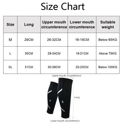 1 Pair Sports Breathable Compression Calf Sleeves Riding Running Protective Gear, Spec: M (Black), M (Black), L (Black), XL (Black), M (White), L (White), XL (White), M (Fluorescent Green), L (Fluorescent Green), XL (Fluorescent Green), M (Red), L (Red...