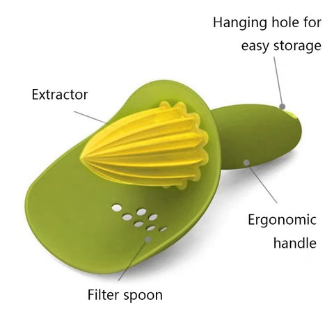 Manual Fruit Lemon Juicer Kitchenware, Green, Dark Grey