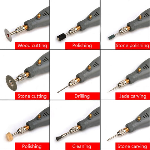 Mini Electrical Engraving Pen Cutting And Polishing Electrical Grinder Tool Set, US Plug, US Plug(Red), US Plug(Grey), US Plug(Green)