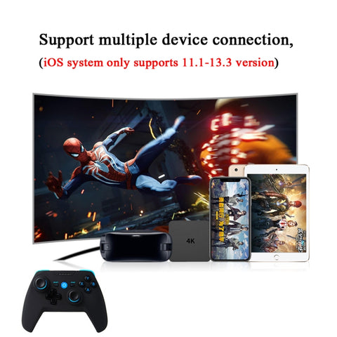 CX-X1  2.4GHz + Bluetooth 4.0 Wireless Game Controller Handle For Android / iOS / PC / PS3, Single Handle (Black), Handle + Bracket (Black), Handle + Bracket + Receiver (Black), Single Handle (Blue), Handle + Bracket (Blue)                             ...
