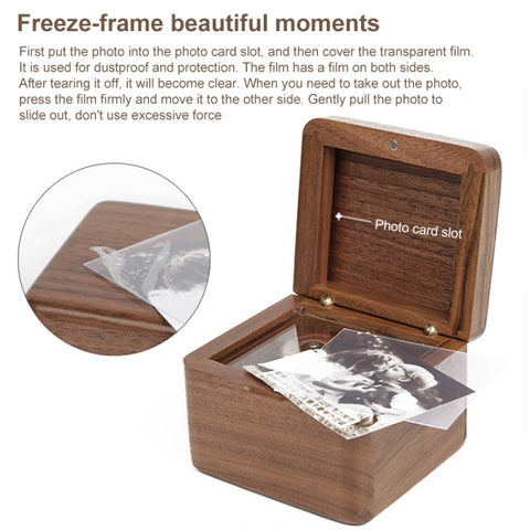 Frame Style Music Box Wooden Music Box Novelty Valentine Day Gift,Style:, Walnut Gold-Plated Movement, Maple Gold-Plated Movement, Rosewood Gold-Plated Movement, Maple Red-Bronze Movement, Walnut Red-Bronze Movement, Rosewood  Red-Bronze Movement