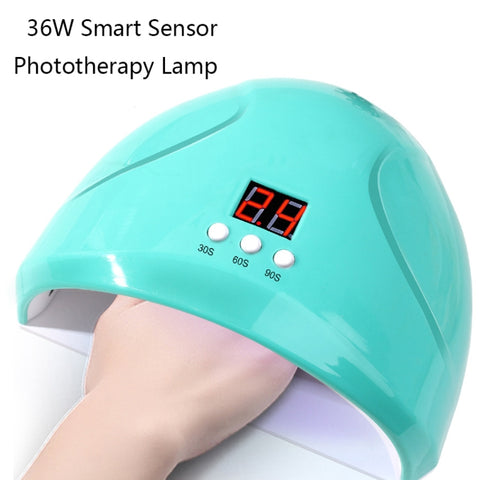 Smart Sensor Nail Phototherapy Lamp Manicure Tool Baking Lamp, Red, Yellow, Blue, Purple, Green, Pink, White