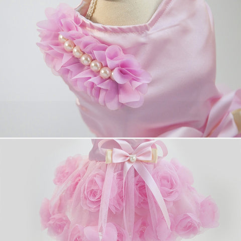 Pet Clothes Dog Spring Summer Thin Dress Rose Dress, S, M, L, XL, XXL, XS