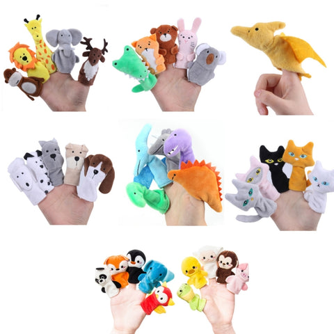 Animal Finger Dolls Plush Toys For Preschool Education, 7.5cm