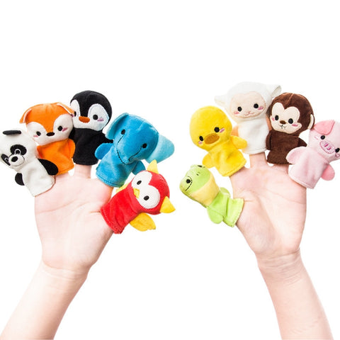 Animal Finger Dolls Plush Toys For Preschool Education, 7.5cm