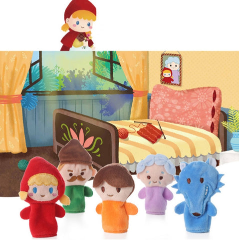 Animal Finger Dolls Plush Toys For Preschool Education, 7.5cm