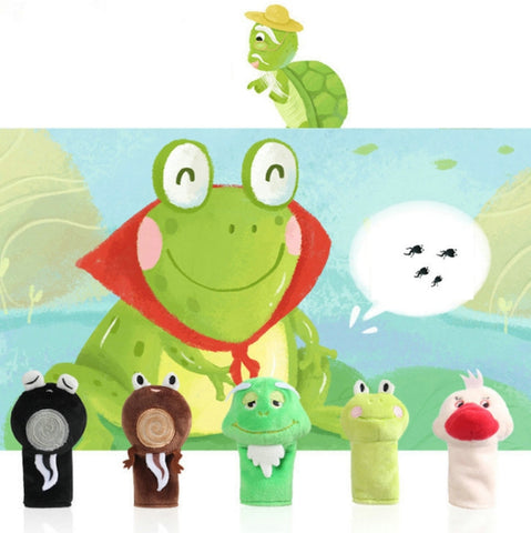 Animal Finger Dolls Plush Toys For Preschool Education, 7.5cm