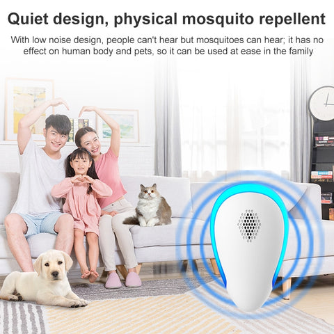 Dual-frequency Ultrasonic Mosquito Repellent Household Insect Repellent for Pregnant Women and Children, US Plug, UK Plug, EU Plug