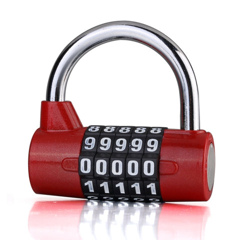 Large 5 Digit Combination Gym Cabinets Password Lock Tool Box Door Padlock, 5 Digit (Blue), 5 Digit (Red), 5 Digit (Black), 5 Digit (Silver)