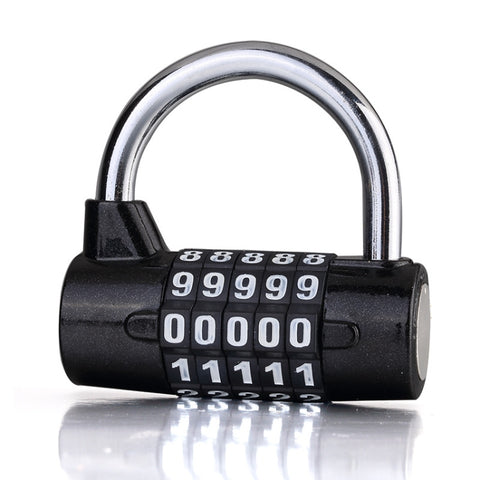 Large 5 Digit Combination Gym Cabinets Password Lock Tool Box Door Padlock, 5 Digit (Blue), 5 Digit (Red), 5 Digit (Black), 5 Digit (Silver)
