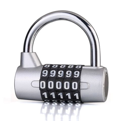 Large 5 Digit Combination Gym Cabinets Password Lock Tool Box Door Padlock, 5 Digit (Blue), 5 Digit (Red), 5 Digit (Black), 5 Digit (Silver)