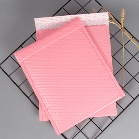 100 PCS Pink Co-Extrusion Film Bubble Bag Logistics Packaging Thickened Packaging Bag Size：, 13x15cm, 15x20cm, 18x20cm, 11x15cm, 13x18cm, 15x18cm, 18x23cm, 20x25cm, 22x30cm