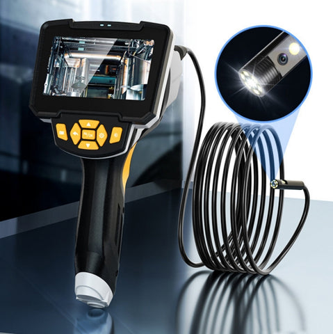 Industrial Dual-Lens Endoscope HD Handheld Screen Pipe Car Inspection Tool, Line Length 1m, Line Length 5m, Line Length 10m