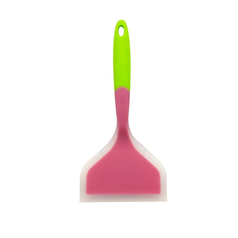 Silicone Nonstick Spatula Wide Mouth Steak Pizza Spatula Kitchen Tool, Green + Green, Pink + Green, Blue + Pink, Orange + Orange