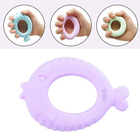 Children Grip Ring Finger Strength Training Finger Power Device, Specification: 5LB (Finite Orange Pink), 5LB (Finite Orange Pink), 15LB (Finite Light Blue), 25LB (Finite Light Purple), 35LB (Finite Light Green), 5LB (Olive Orange Pink)                ...