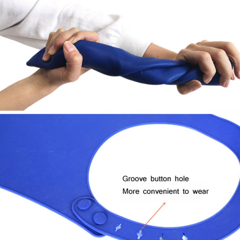 Yanxiang Elderly Eat Silicone Waterproof Bib Adult Widened Disposable Saliva Pocket, Silicone Waterproof Bib
