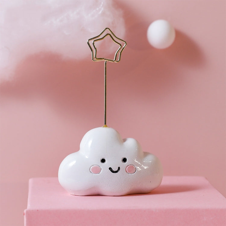 6650 Cute Cartoon Shape Photo Clipper Name Card Clip Desktop Decorative Small Ornaments, Cloud, Rainbow, Pink Cloud, Whale, Shell, Diamond