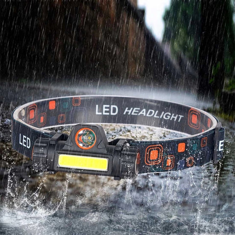 2 PCS 101 USB Rechargeable Headlight Glare Flashlight Magnet Camping Light Outdoor Fishing Light, Headlight + USB Cable, Headlight + Bicycle Frame + USB Cable