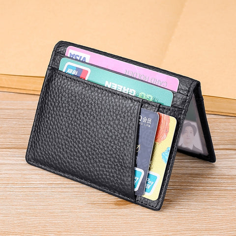Defense RFID Bag Multi-Card ID Card Bag, Black, Dark Brown