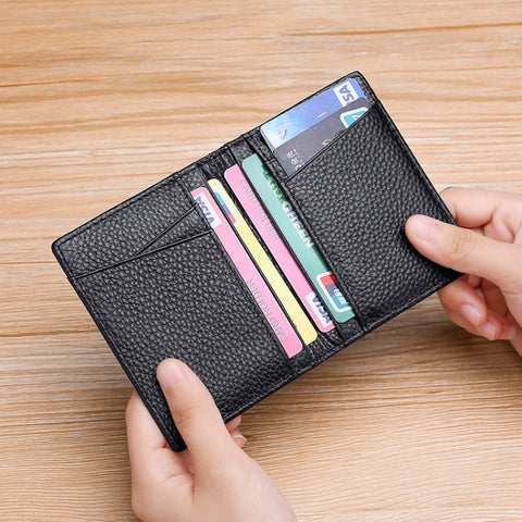 Defense RFID Bag Multi-Card ID Card Bag, Black, Dark Brown