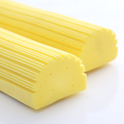 2 PCS 28cm Half-Fold Narrow Mouth Universal Mop Sponge Tape Head Replacement Fittings, Yellow, Gray