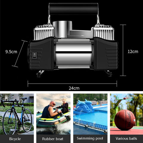 YR-106 12V Car Inflatable Pump Home Tire Portable Air Pump, YR-106