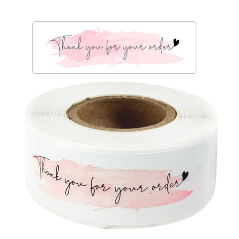 10 Rolls Rectangle Thank You Label Sticker, F106, F107, F108 White