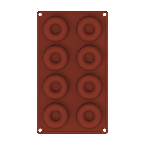 Oven Baking Tools Silicone Cake Donut Mold, 8 Even Brown, 6 Even Blue, 6 Even Purple, 6 Even Green, 6 Even Orange, 6 Even Yellow, 6 Even Red