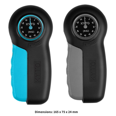 KYTO 2324 Strength Ergometer Pointer Finger Training Grip, Blue Black, Gray Black