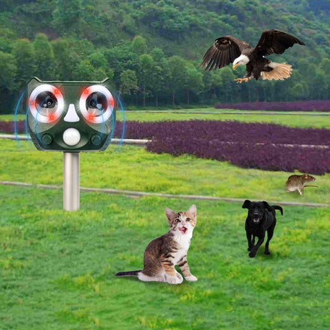 119A Outdoor Solar Ultrasonic Insect Repellent Animal Repellent, Ultrasonic Insect Repellent