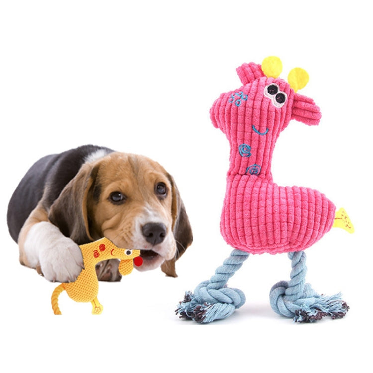 3 PCS Pet Plush Toys For Cats And Dogs Plush Corn Kernels Deer Vocal Dog Toy, Rose Red, Blue, Yellow